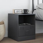vidaXL Table de chevet anthracite 34 5x39x44 cm acier