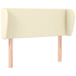 vidaXL Tête de lit avec oreilles Crème 83x23x78/88 cm Similicuir