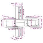 vidaXL Meubles TV 5 Pièces Marron miel Bois massif de pin