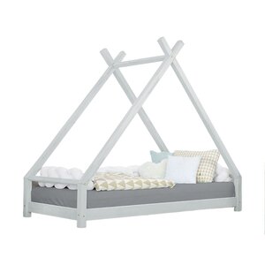 Lit tipi enfant TAHUKA 90 x 160 gris clair
