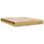 vidaXL Cadre de lit sans matelas 140x190 cm bois massif de chêne