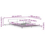 vidaXL Cadre de lit Marron 150 x 200 cm bois