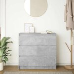 vidaXL Buffet gris béton 80x35x76 cm bois d'ingénierie