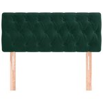 vidaXL Tête de lit Vert foncé 100x7x78/88 cm Velours
