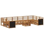 vidaXL Ensemble de canapés d'extérieur 8 Pièces Naturel