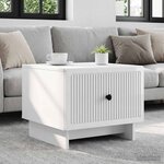 vidaXL Table basse Blanc brillant 49 x 50 x 40 cm Bois d'ingénierie
