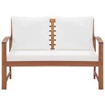 vidaXL Salon de jardin avec coussins 4 Pièces Bois d'acacia solide