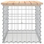 vidaXL Banc de jardin design de gabion 63x44x42 cm bois massif de pin