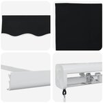 vidaXL Bâche manuelle noire rétractable 300 x 250 cm