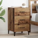 vidaXL Cabinet de chevet Bois ancien 40 x 40 x 66 cm Bois d'ingénierie