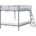 Lits superposés en métal dark grey ALICE avec sommiers inclus 2 x 140 x 190 cm