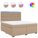 vidaXL Sommier à lattes de lit avec matelas Cappuccino 180x200 cm