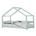 Lit cabane enfant LUCKY 90 x 160 bleu clair