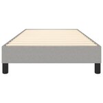 vidaXL Cadre de lit à ressorts gris clair 100x200 cm tissu