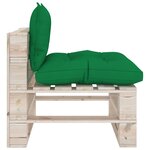 Vidaxl canapé de milieu palette de jardin avec coussins bois de pin