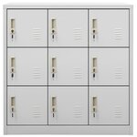 vidaXL Armoire à casiers Gris clair 90x45x92 5 cm Acier