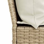 vidaXL Canapé de jardin avec coussins beige résine tressée