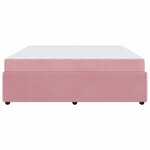 vidaXL Cadre de lit avec matelas Rose 200 x 200 cm Velours
