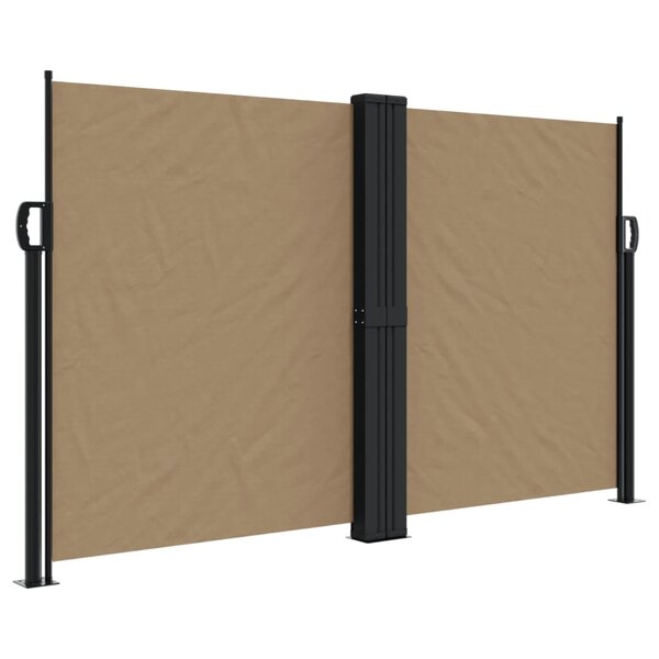 vidaXL Auvent latéral rétractable taupe 140x600 cm