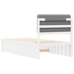 vidaXL Cadre de lit avec tête de lit rembourrée Gris clair 75 x 190 cm