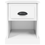 vidaXL Table de chevet blanc 39x39x47 5 cm bois d’ingénierie