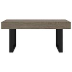 vidaXL Table basse Gris et noir 90x45x40 cm MDF et fer