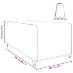 vidaXL Housse pour mobilier d'extérieur 205 x 100 x 70 cm