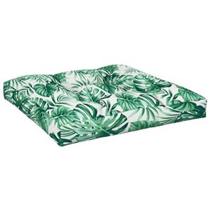 vidaXL Coussin de canapé palette à motif de feuilles 70x70x12 cm