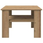 vidaXL Table basse chêne artisanal 60x60x42cm bois d'ingénierie