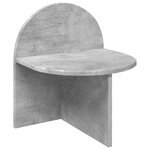 vidaXL Table de chevet Gris béton 40 x 35 5 x 45 5 cm