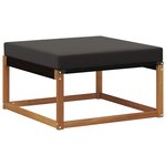 vidaXL Ensemble de canapés d'extérieur 4 pc Naturel et noir