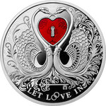 Pièce de monnaie en Argent 1 Dollar g 17.50 Millésime 2022 LET LOVE IN