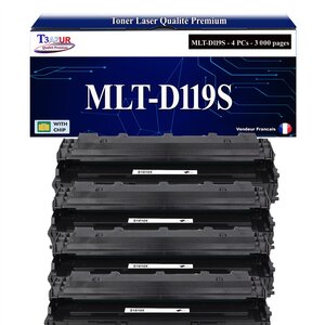 T3AZUR - 4x Toners compatibles avec Samsung MLTD119S D119S pour Samsung ML2020 ML2510 ML2520 ML2570 ML2570G ML2571N SCX4321 SCX4521 SCX4521F SCX4521FG SCX4521G