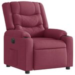 vidaXL Fauteuil inclinable électrique Rouge bordeaux Tissu