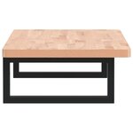 vidaXL Étagère de vasque murale acier et bois massif de hêtre