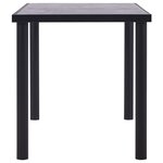 vidaXL Table à manger Noir et gris béton 140x70x75 cm MDF