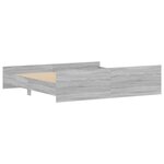 vidaXL Cadre de lit tête de lit et pied de lit sonoma gris 180x200 cm