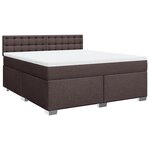 vidaXL Sommier à lattes de lit avec matelas Marron foncé 180x200 cm