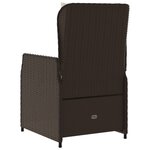 vidaXL Chaises inclinables de jardin lot de 2 marron résine tressée
