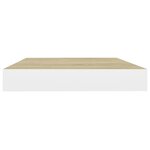 vidaXL Étagères flottantes 4 Pièces chêne et blanc 50x23x3 8 cm MDF