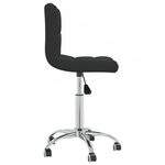 vidaXL Chaise pivotante de bureau Noir Tissu