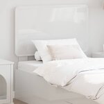 vidaXL Tête de lit Blanc Brillant 100 cm Bois d'ingénierie