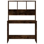 vidaXL Bureau avec étagères Chêne fumé 102x45x148 cm Bois d'ingénierie