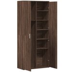 vidaXL Buffet haut chêne marron 80x35x180 cm bois d'ingénierie