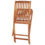 Vidaxl chaises pliables d'extérieur 4 pcs bois d'acacia solide