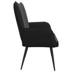 vidaXL Sofa 2 places Noir 115 x 61 x 87 cm Velours