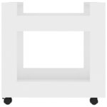 vidaXL Chariot de bureau Blanc 60x45x60 cm Bois d'ingénierie