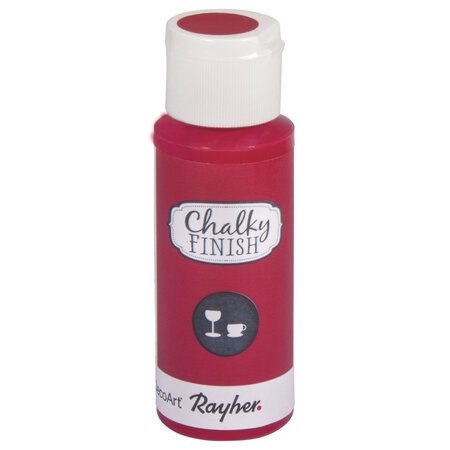 Peinture craie chalky pour matériau non poreux rouge