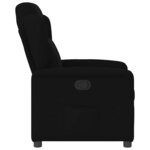 vidaXL Fauteuil inclinable Noir Tissu