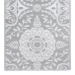 vidaXL Tapis d'extérieur ARAKIL Gris clair 80x150 cm PP